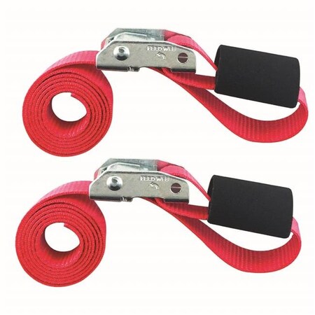 Snap-Loc Snap-Loc SLTC104CR2 1 in. x 4 ft. Cinch Cam Strap - Red; Pack of 2 SLTC104CR2